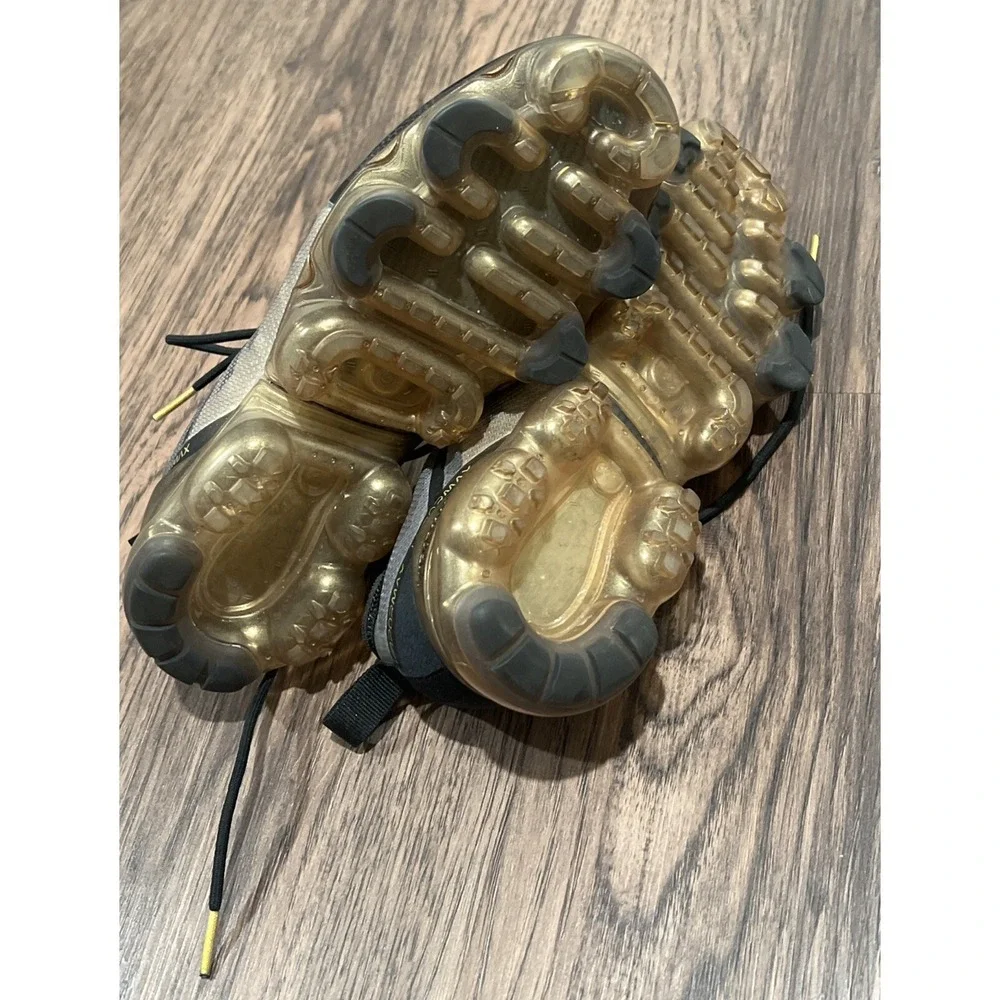 Nike Air VaporMax Black Gold Shoes Size 7Y AJ2616-006 Running Walking Shoes 2018